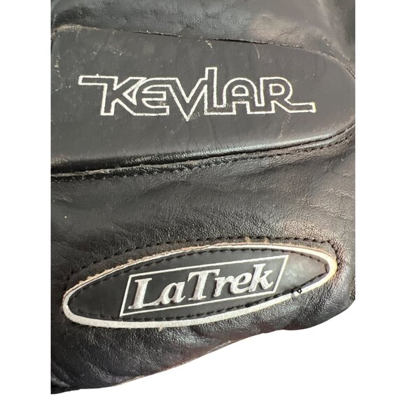 LaTrek Motorcycle Gloves Kevlar Thinsulate Black Leather Rainguard Sz XXL READ - Picture 2 of 9